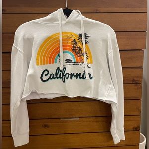 White California crop top hoodie size M